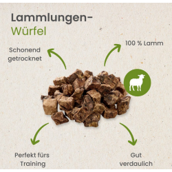 Lamm-Lungenwürfel, Mini 100g