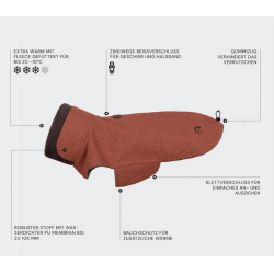 Cloud7 Hundemantel Brooklyn Rust