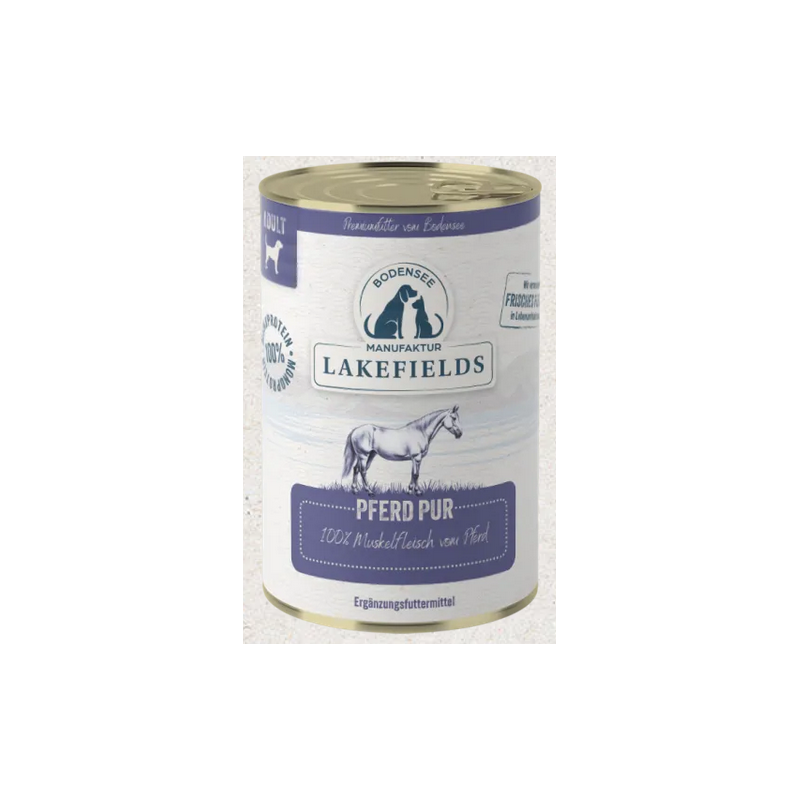 Lakefields® Nassfutter Pferd PUR 100% Fleisch vom Pferd