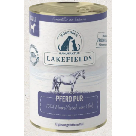 Lakefields® Nassfutter Pferd PUR 100% Fleisch vom Pferd