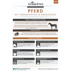 Pferd mit Süßkartoffel & Granatapfel (getreidefrei)