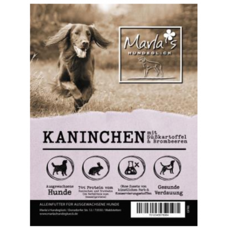 Kaninchen mit Süßkartoffel & Brombeere (getreidefrei)