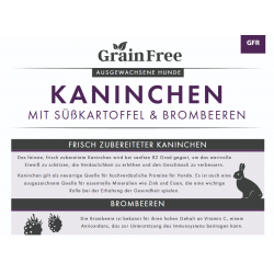Kaninchen mit Süßkartoffel & Brombeere (getreidefrei)