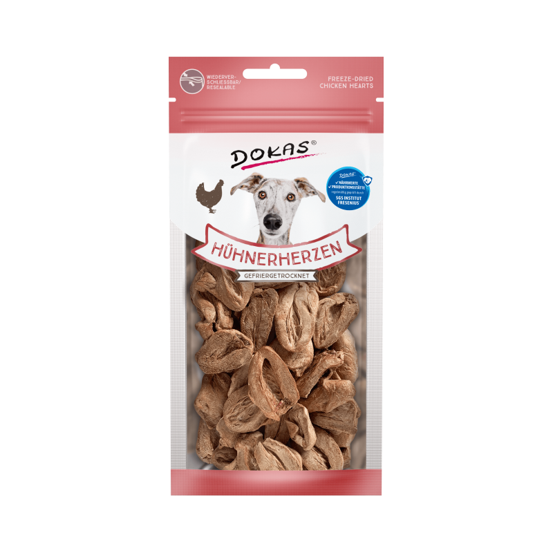 Dokas Hühnerherzen gefriergetrocknet 22g