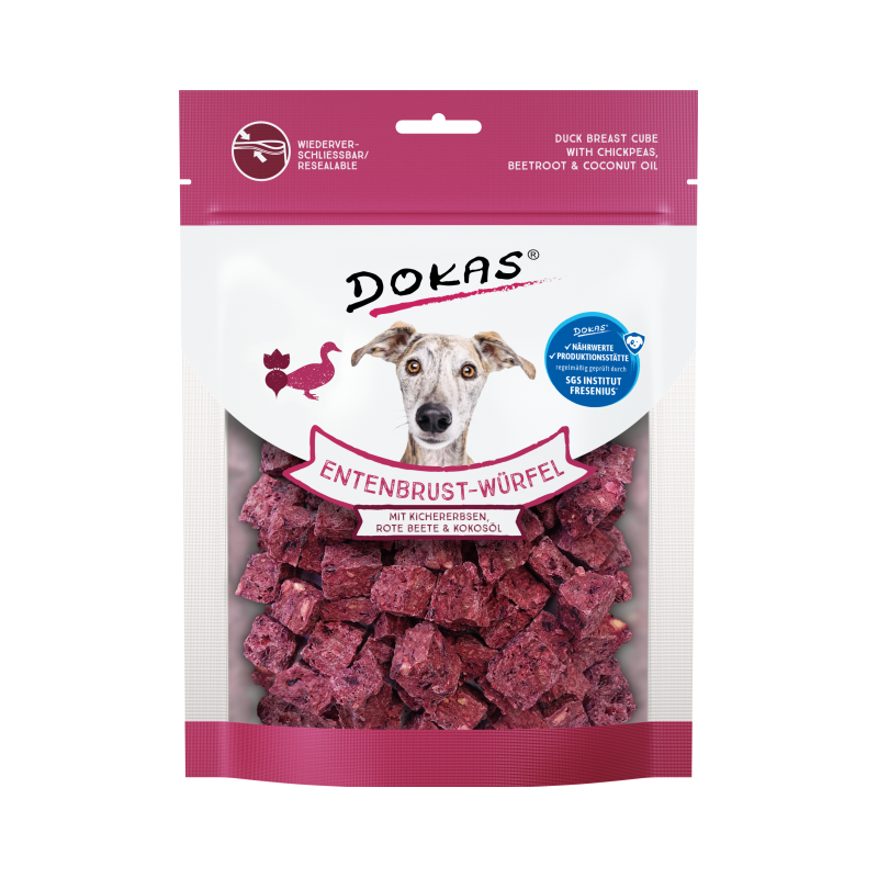 Dokas Entenbrust-Würfel mit Kichererbsen, Rote Beete & Kokosöl 150 g