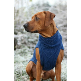 JUMPER CLASSY - BLUE - 100% Wolle