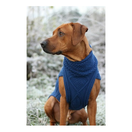 JUMPER CLASSY - BLUE - 100% Wolle