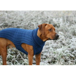 JUMPER CLASSY - BLUE - 100% Wolle