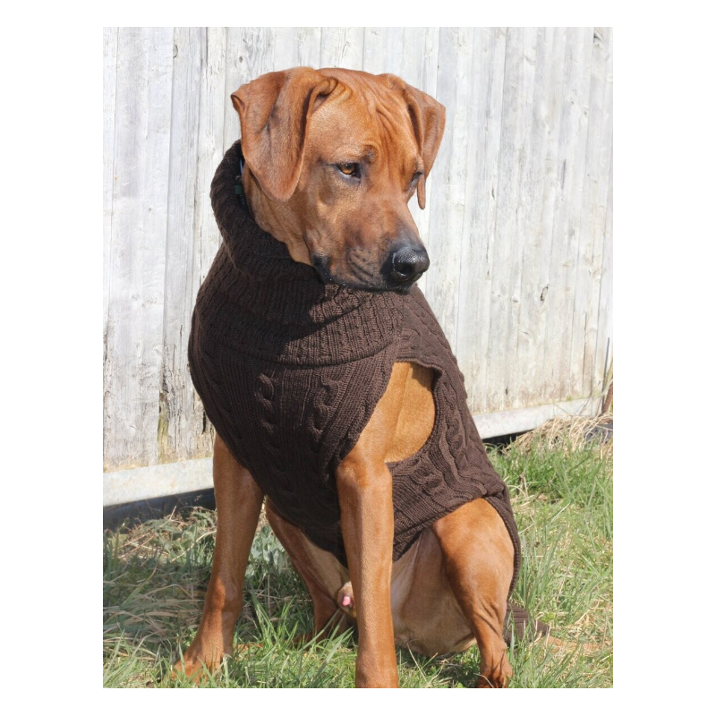 JUMPER - WALNUT BROWN, 100 % Wolle vom Merino Schaf