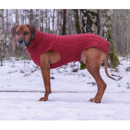 JUMPER - RUSTY RED, 100 % Wolle
